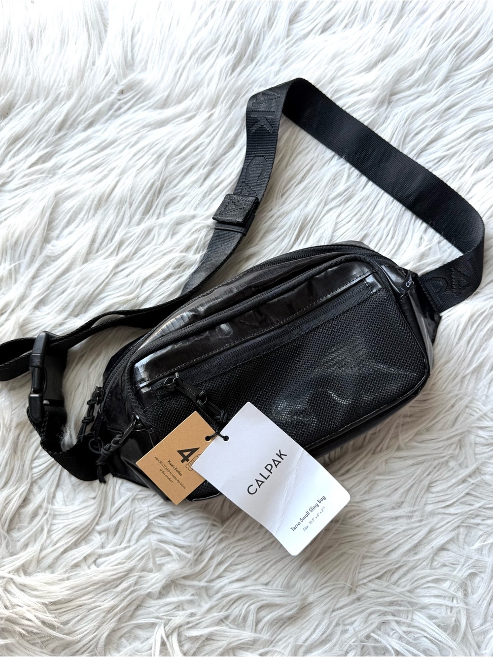 CALPAK Terra Small Sling Bag Black Crossbody Belt Bag NWT